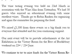 Bucklebury History Group The Victory Room
