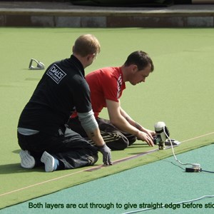 Cowplain Bowling Club The Laying of the Carpet