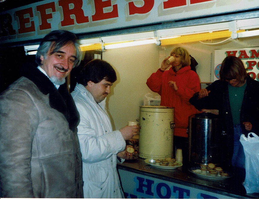 The late Dave Hall and Safeway Manager Phil