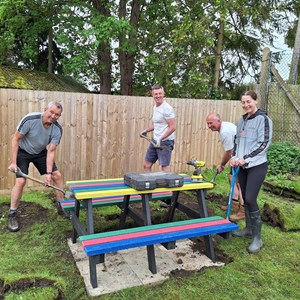 Picnic bench installation 04-05-2026