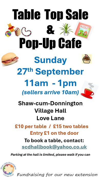 Shaw-cum-Donnington Village Hall Upcoming Events