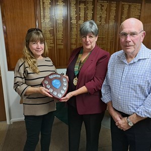 Memorial Trophy winners, Lara & Byron; James C was absent