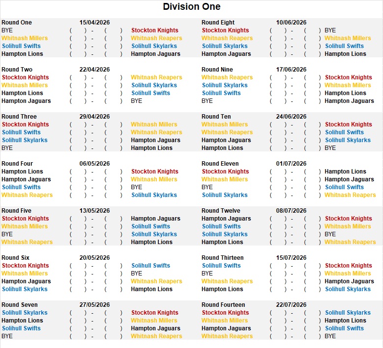 HofE Summer League Div 1