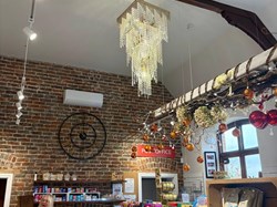 Interior and Chandelier at Speldhurst Community Shop & Post Office