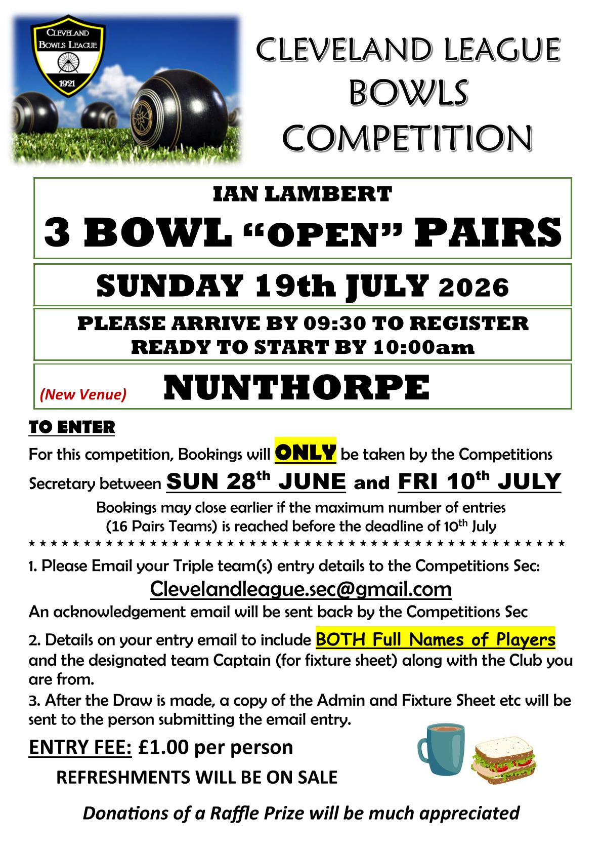 CLEVELAND BOWLS LEAGUE 1921 Next Cleveland League Competition 3