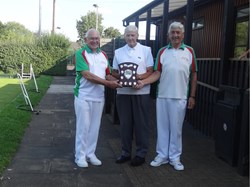 Alan and Colin with Pairs Trophy (and Cliff)