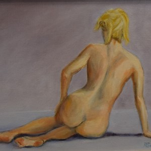 Female Figure, oil by Michael Banton