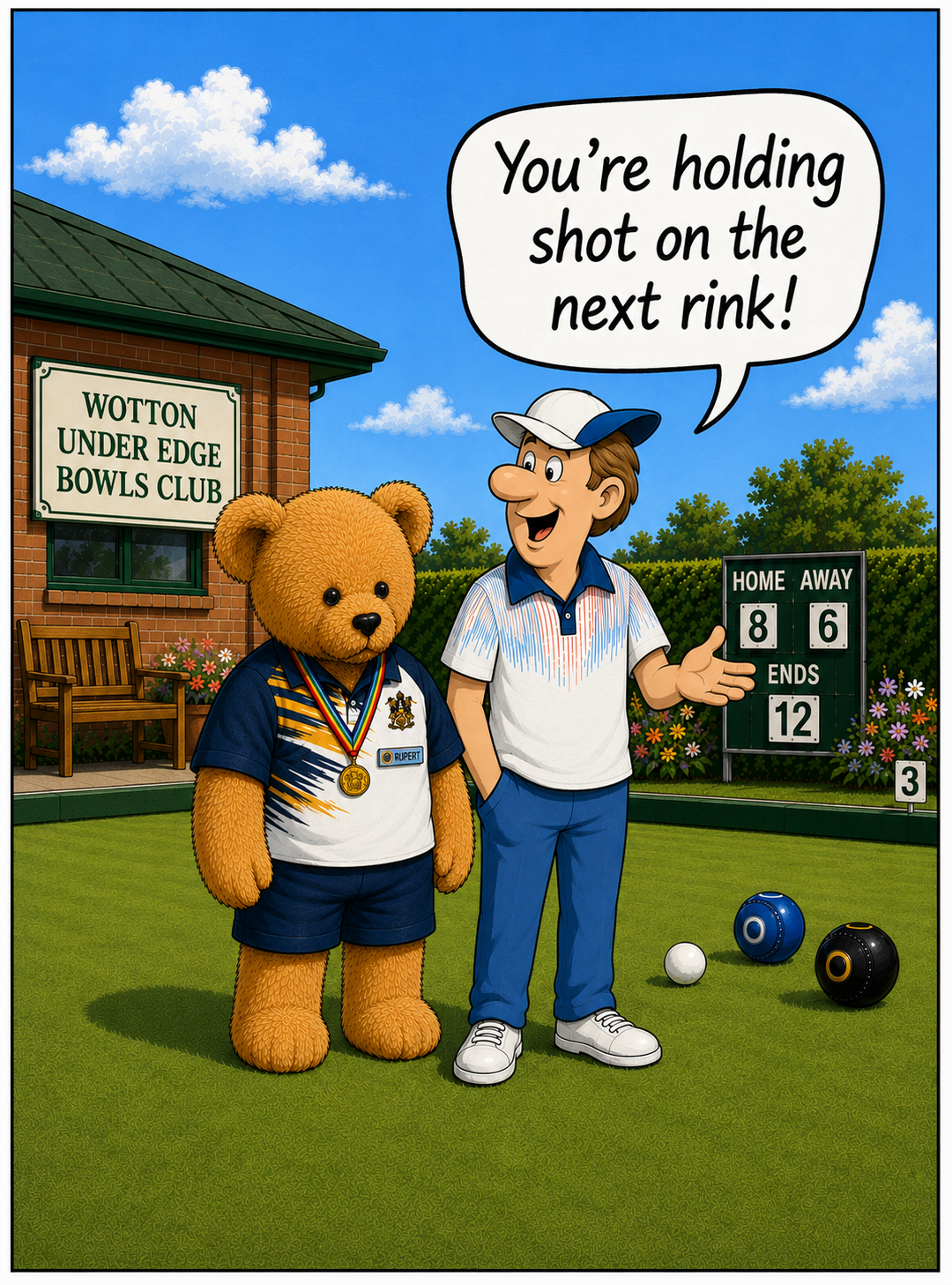 Wotton Bowls Club Rupert the Bowling Bear