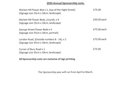 Brandon Town Council Flower bed Sponsorship