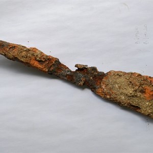 This tool was also found but is it Roman? Possibly Victorian left by the farmer putting in the land drain.