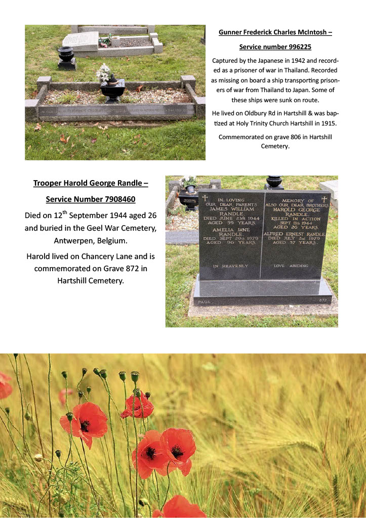 Hartshill Parish Council War Graves