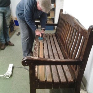 Refurbishing  bench for Community Garden