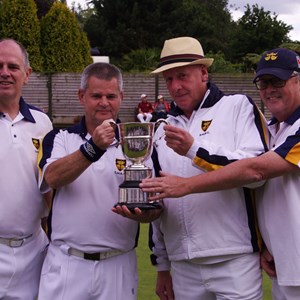 County Fours Champions 2017 - John Bentien, Gary Langford, Rob Wilson, Clive Burbage