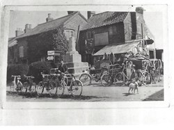 W Davies cycle dealer used the cross to display his goods
