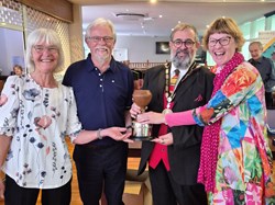 Maz Howe, Alan Howe & Maria Hall Winners of Cameron Trophy