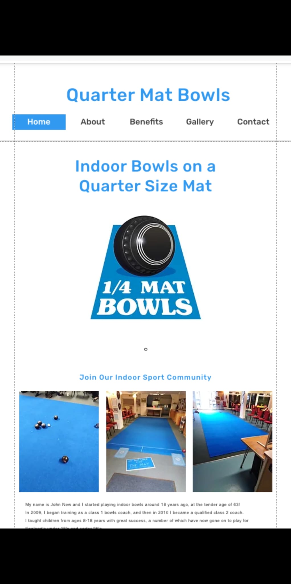 Quarter Mat Indoor Bowls Whitstable Bowling Club Whitstable Bowling